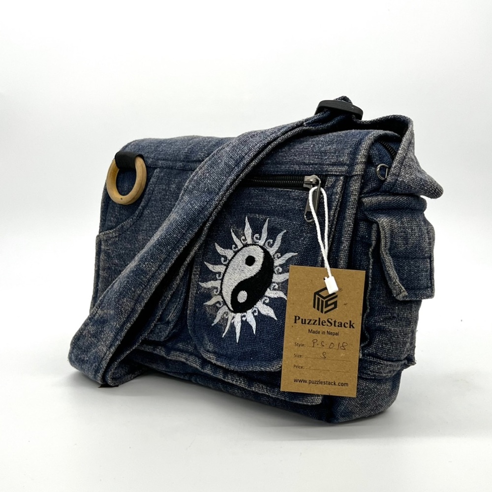 Washable Crossbody Messenger Bag Unisex Design Sustainable Gift - Picture 3 of 16